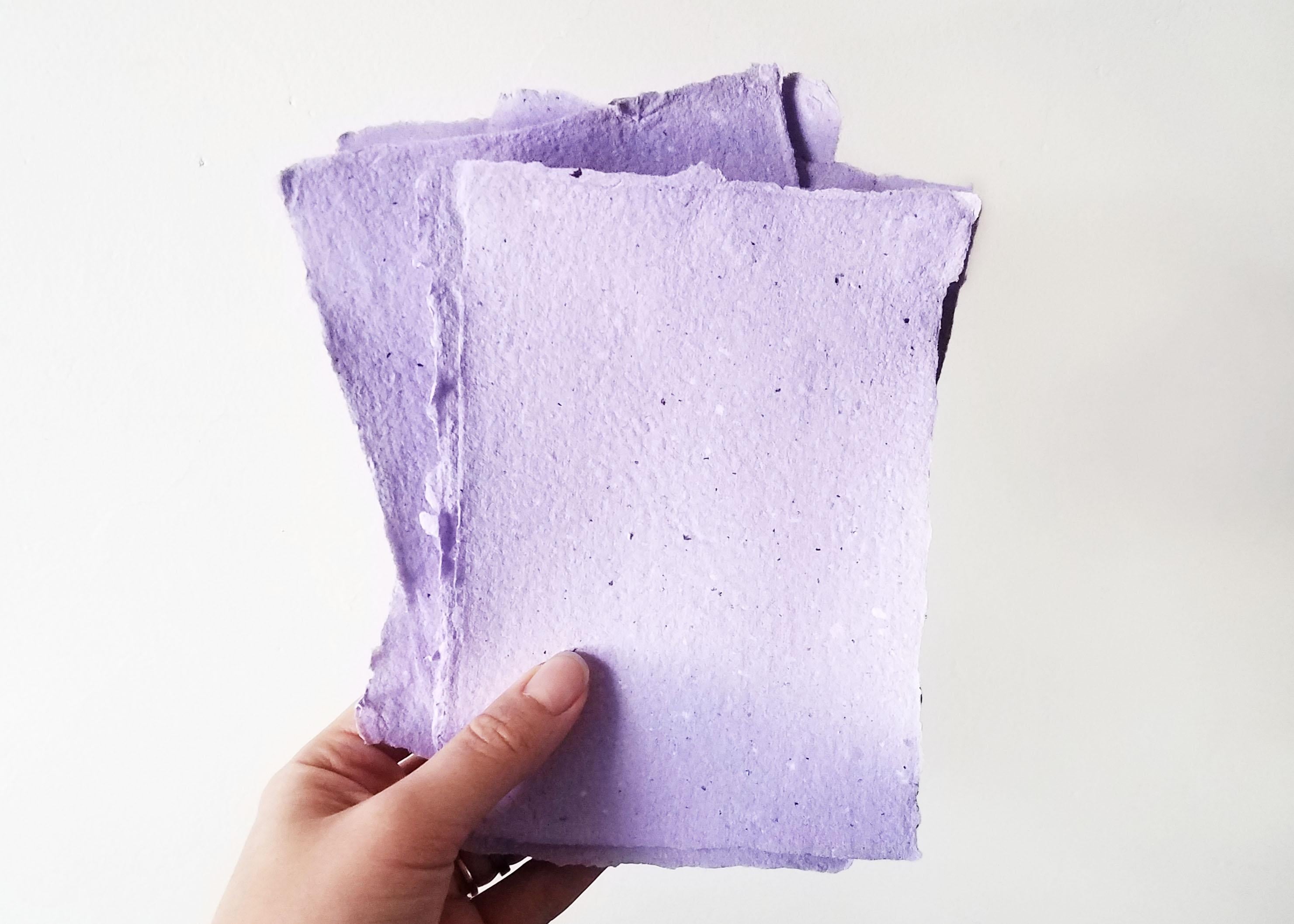 Lavender Handmade Paper - student project