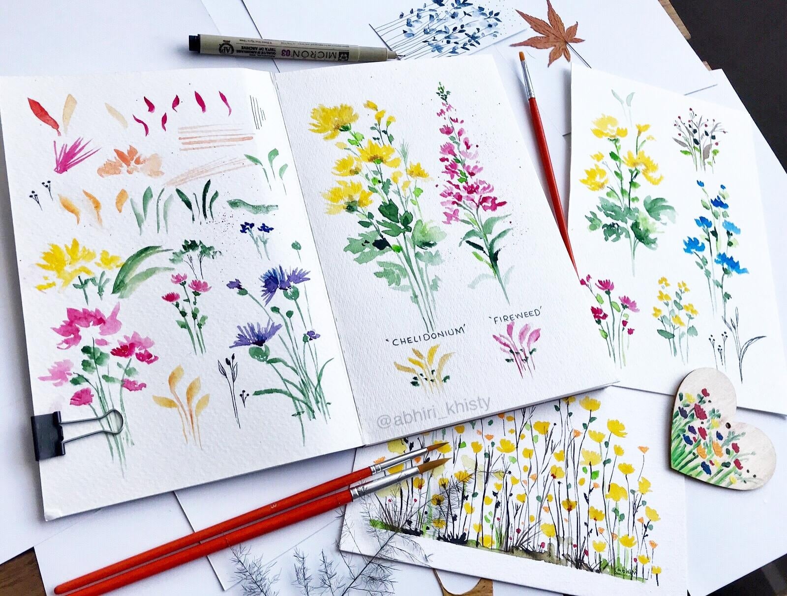 Wildflowers from Skillshare class by Sushma Hegde - student project