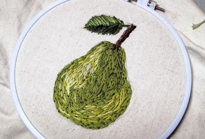 Embroidered Pear
