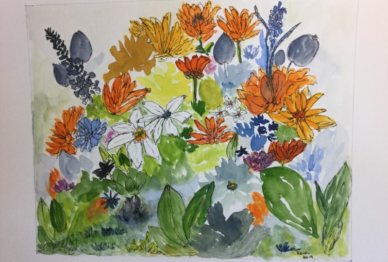 Floral Watercolor & Ink Project