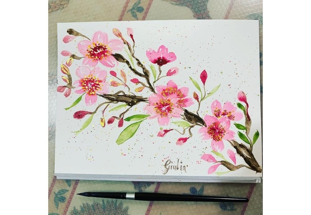 Cherry blossoms branch - student project