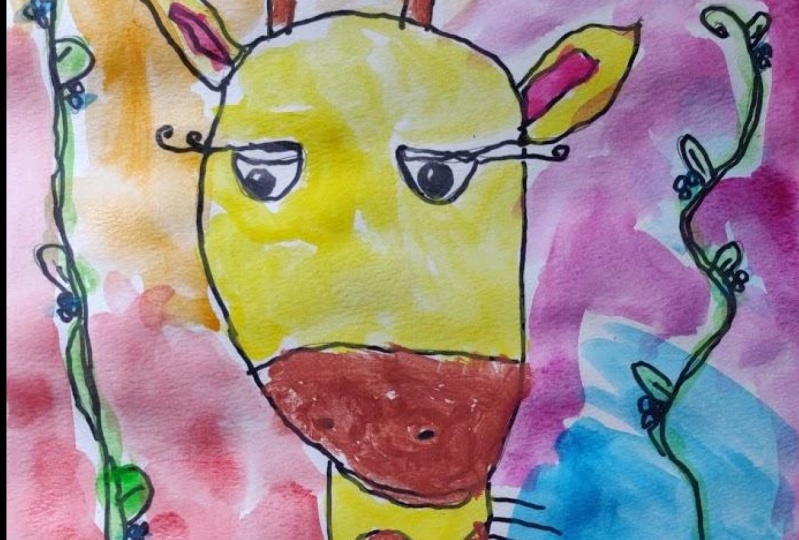 Rainbow Giraffe by my child Nada (7 years old)