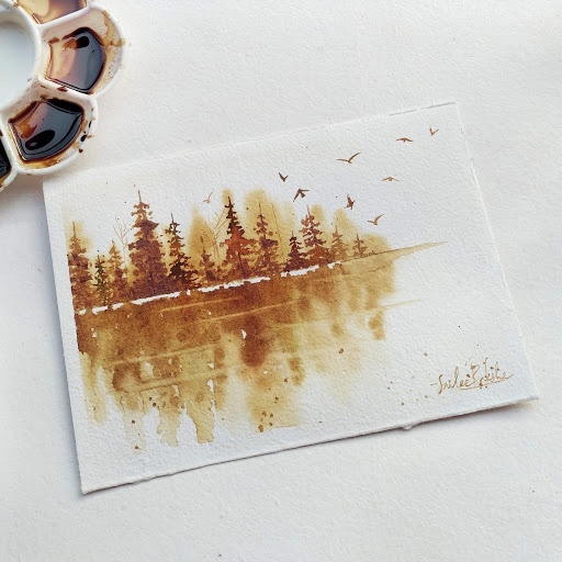 Coffee dreamy lake - student project