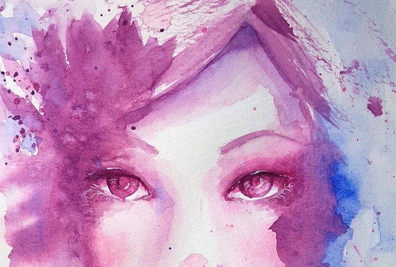 Whimsical Watercolour Face