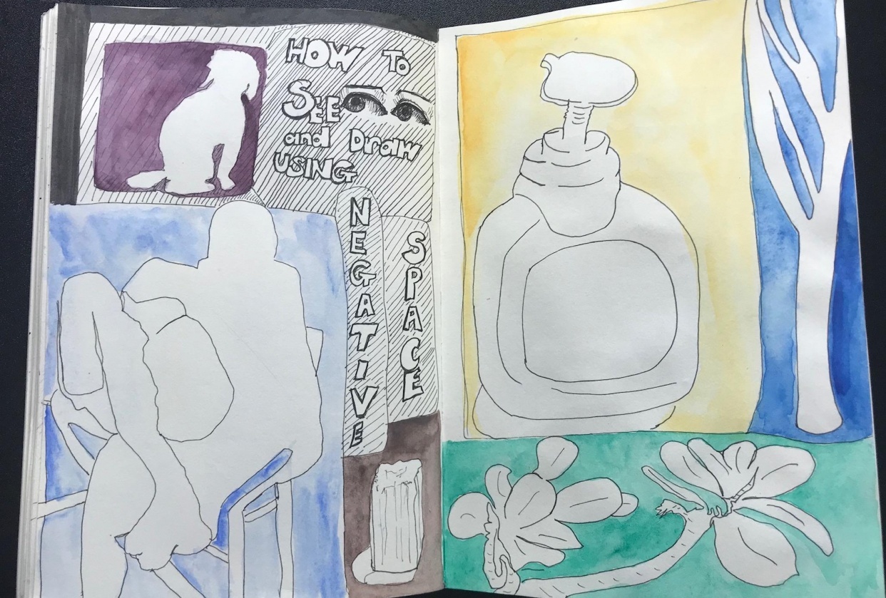 Line Drawing - Negative Space - student project