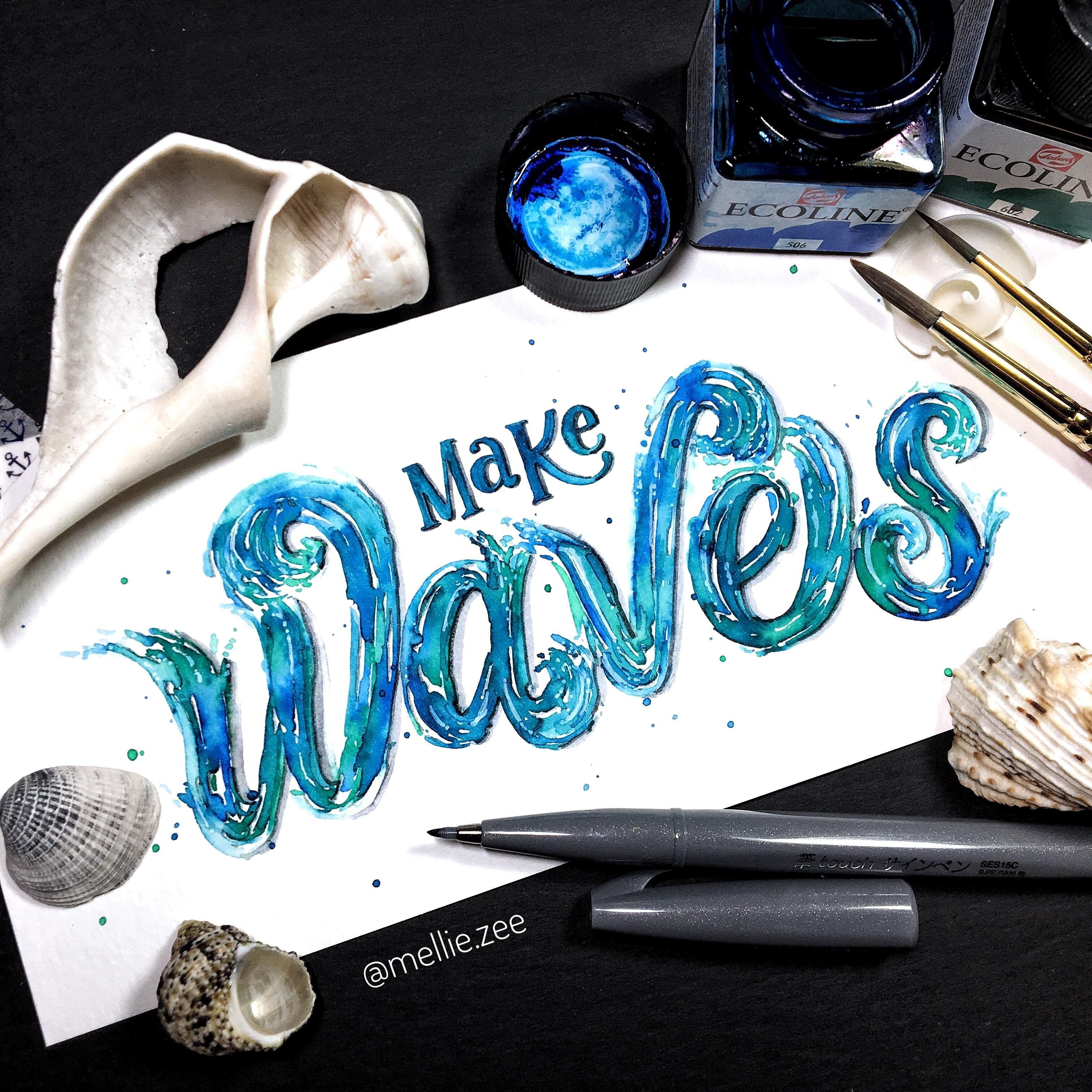 Wave Lettering - student project
