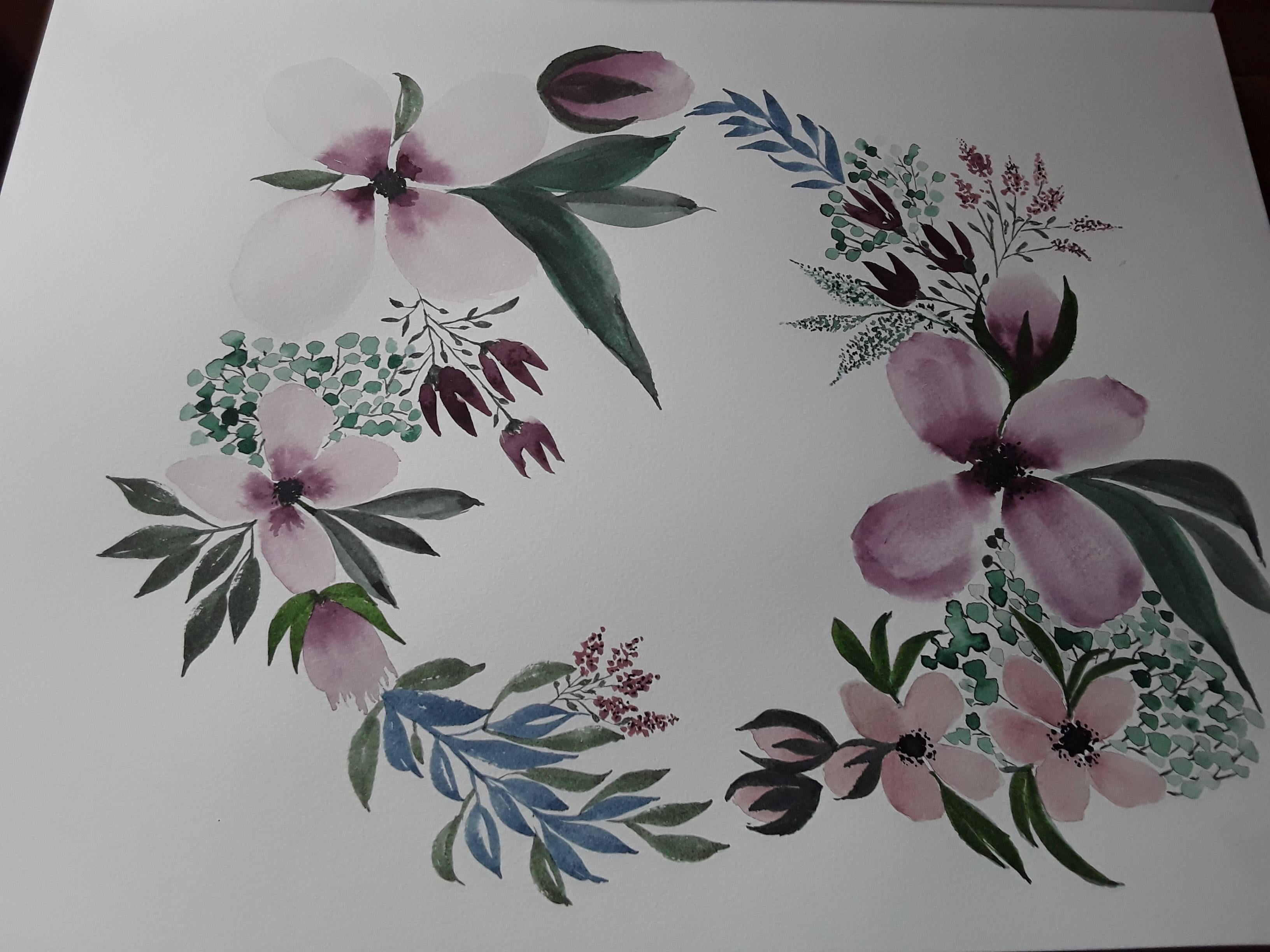 First Floral Wreath - student project