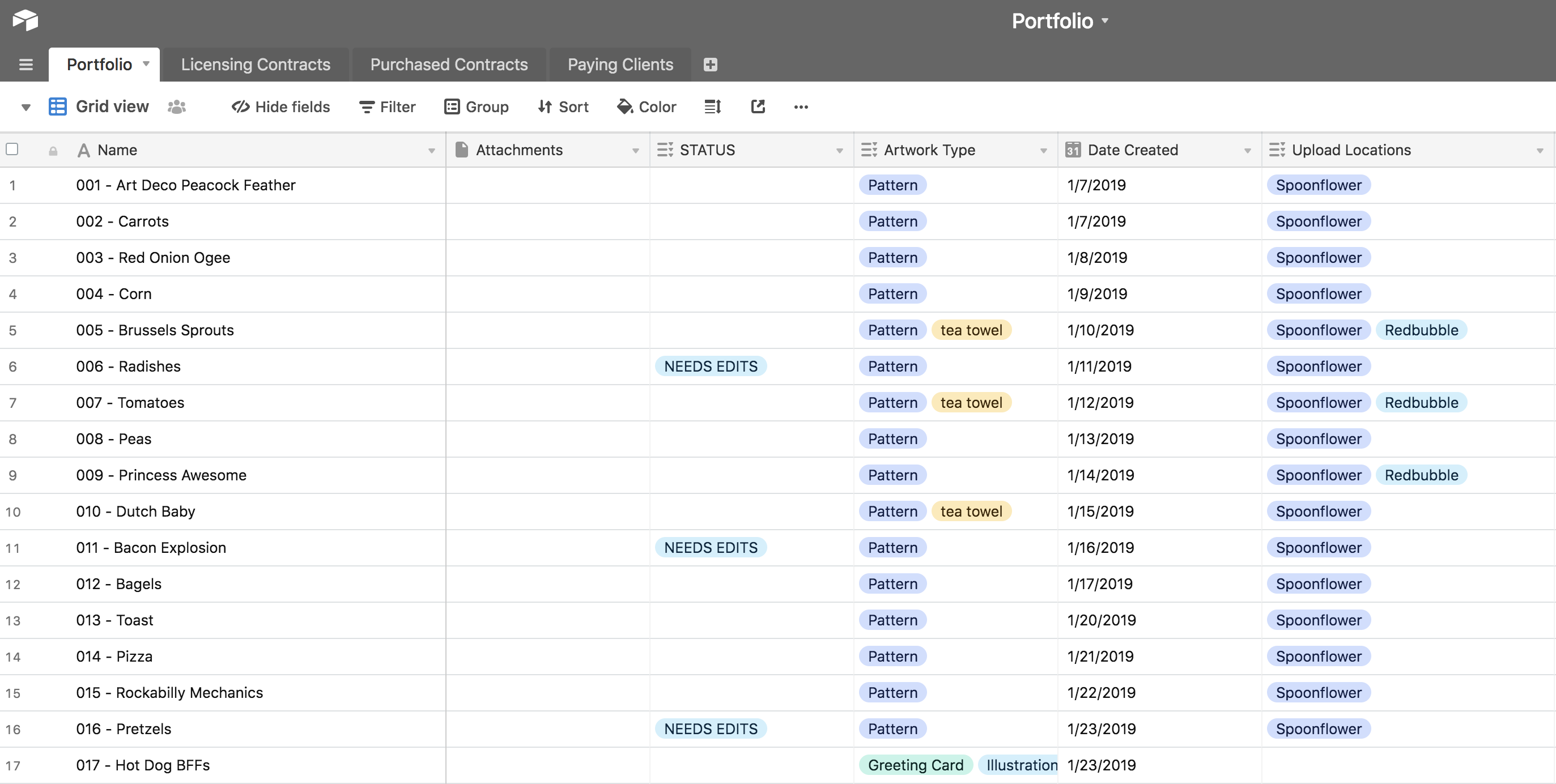 Portfolio Airtable - student project