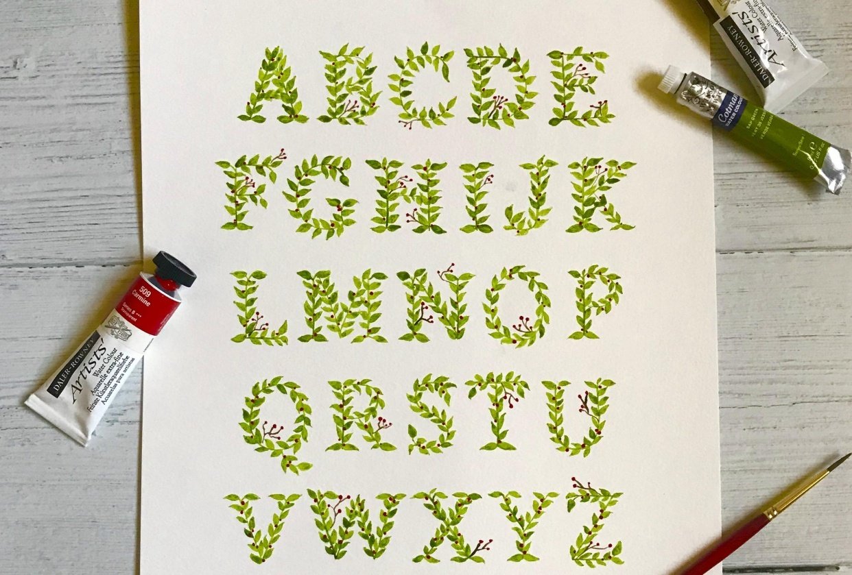Floral Alphabet - student project