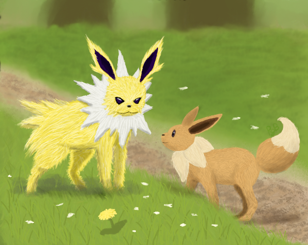 Jolteon and Eevee - student project