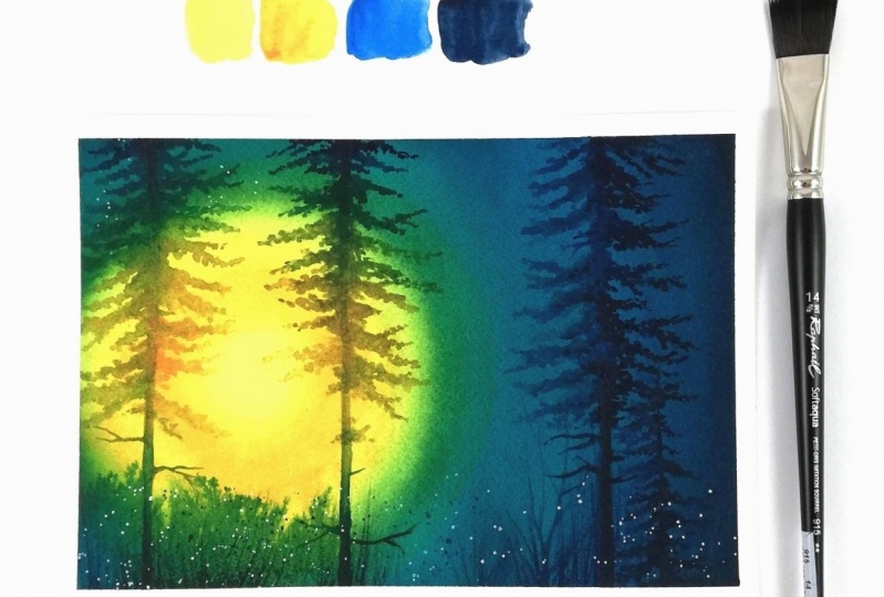 Pines in the light