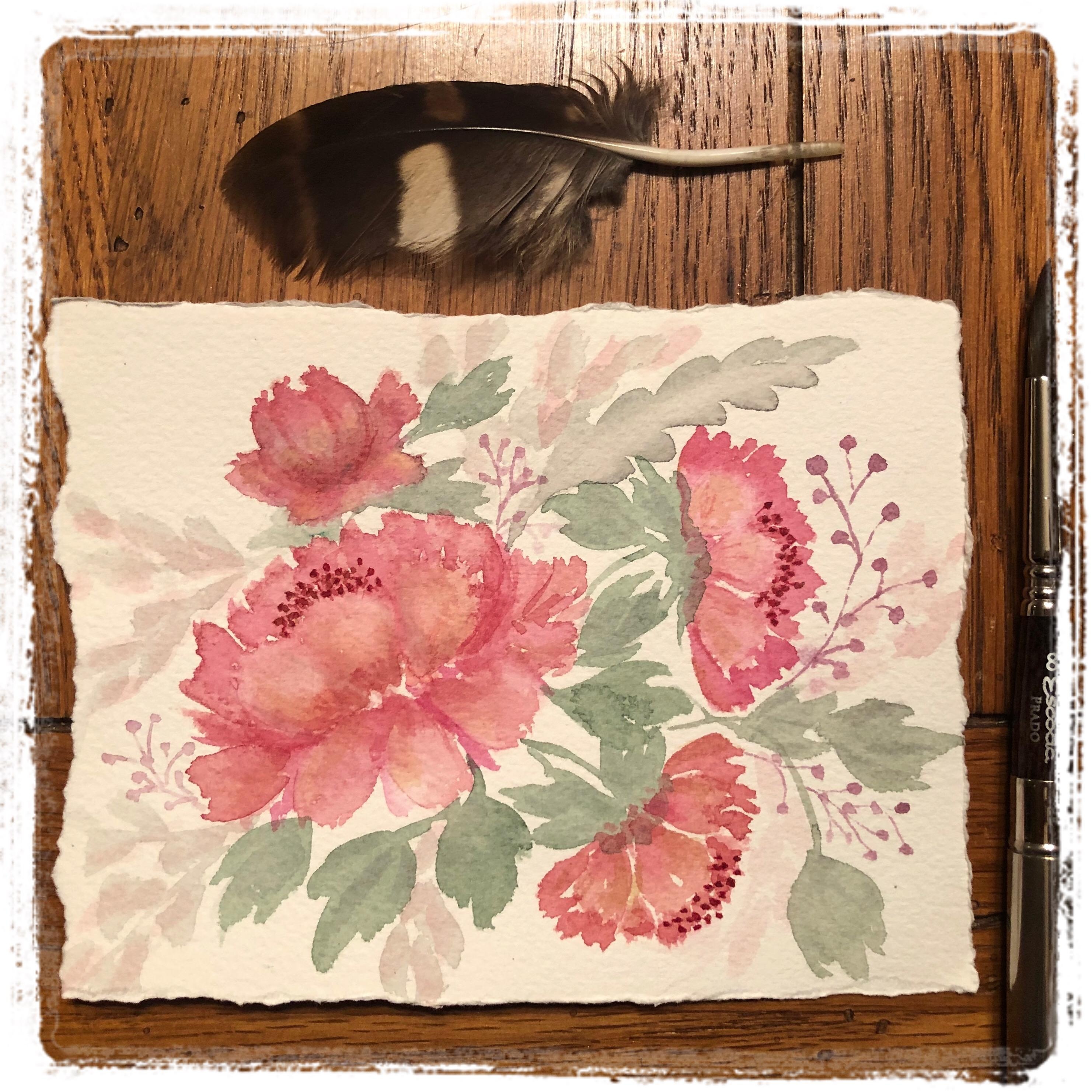 Loose Peonies - student project