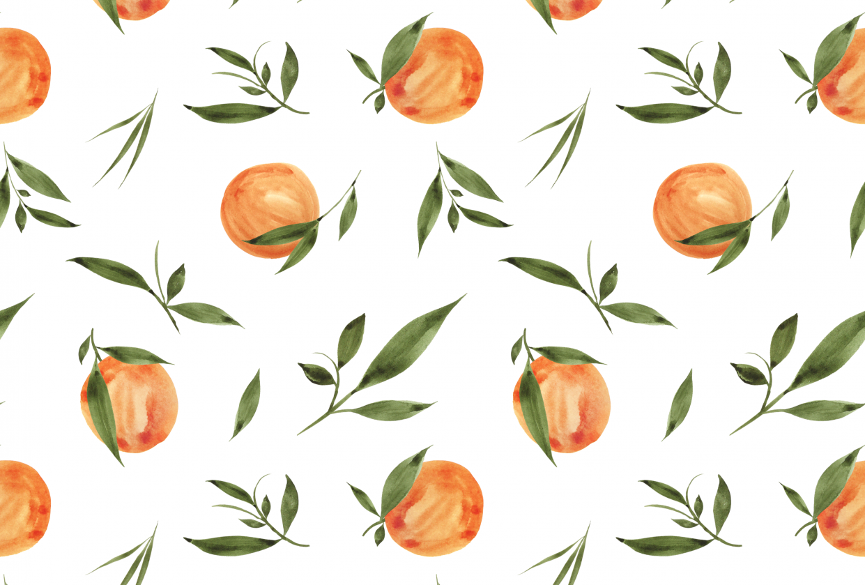 Painted Oranges Pattern - student project