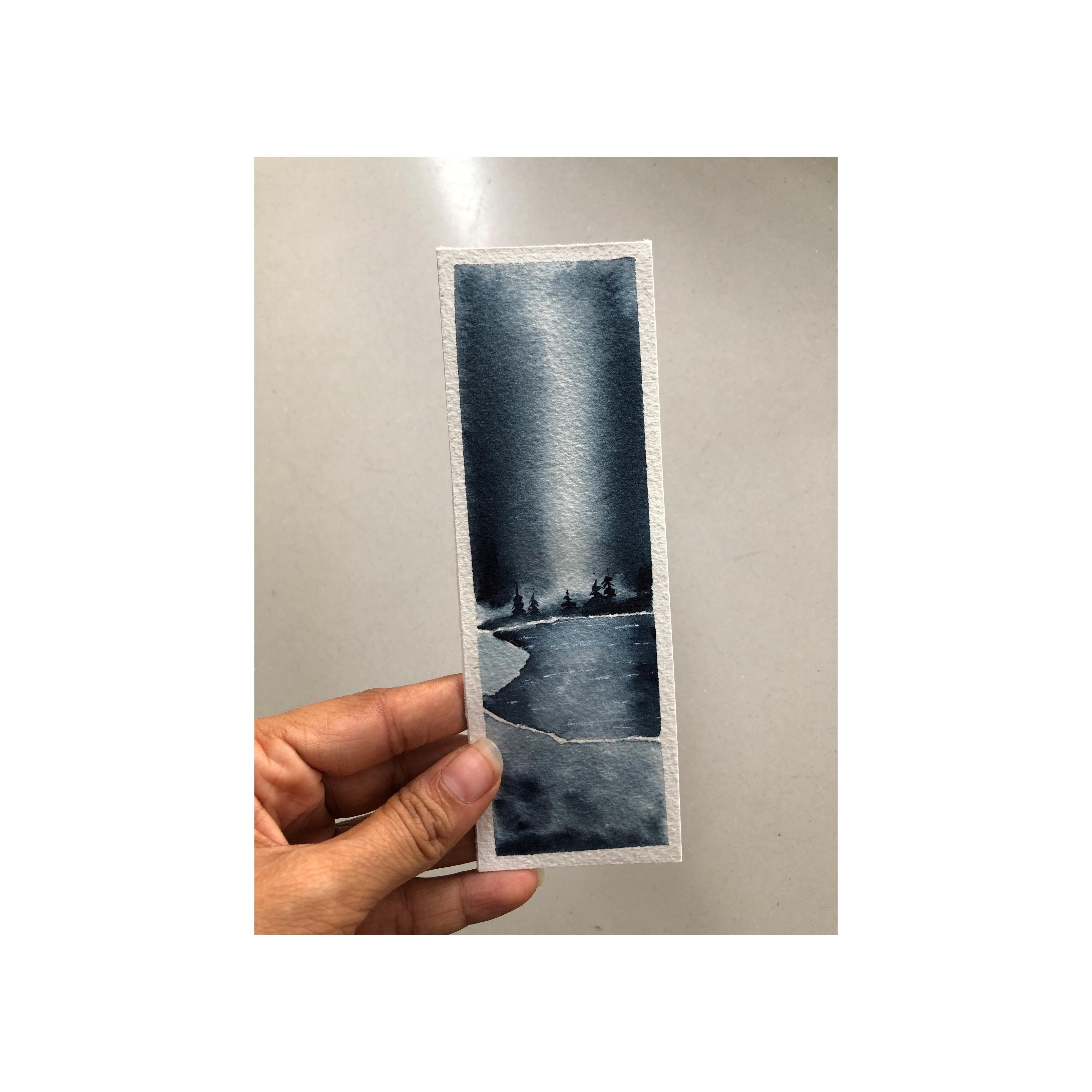 Mini monochrome moody landscape - student project