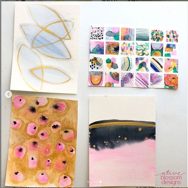 Abstract Watercolor - student project