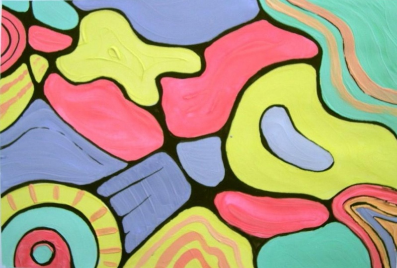 Easy & Colorful Abstract Painting for KIDS / FUN /Acrylics on