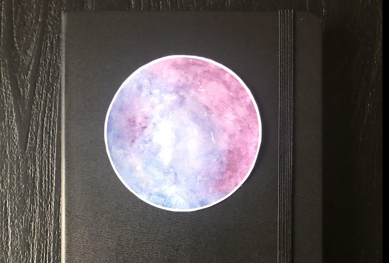 Celestial Moon Sticker by KarlaMichelleArt - student project