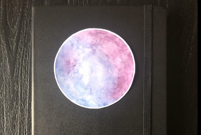Celestial Moon Sticker by KarlaMichelleArt