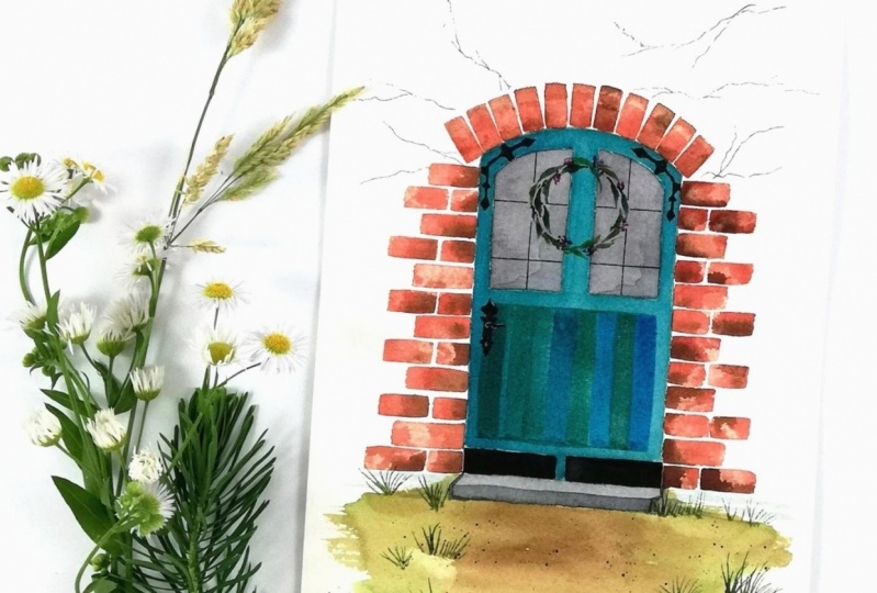 my door illustration
