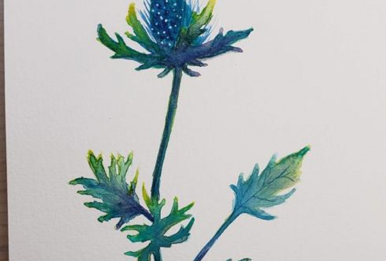 Watercolor Greenery - student project