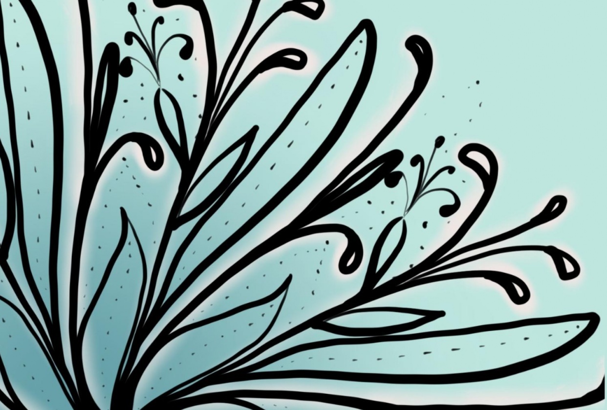 Floral Project on Procreate - student project