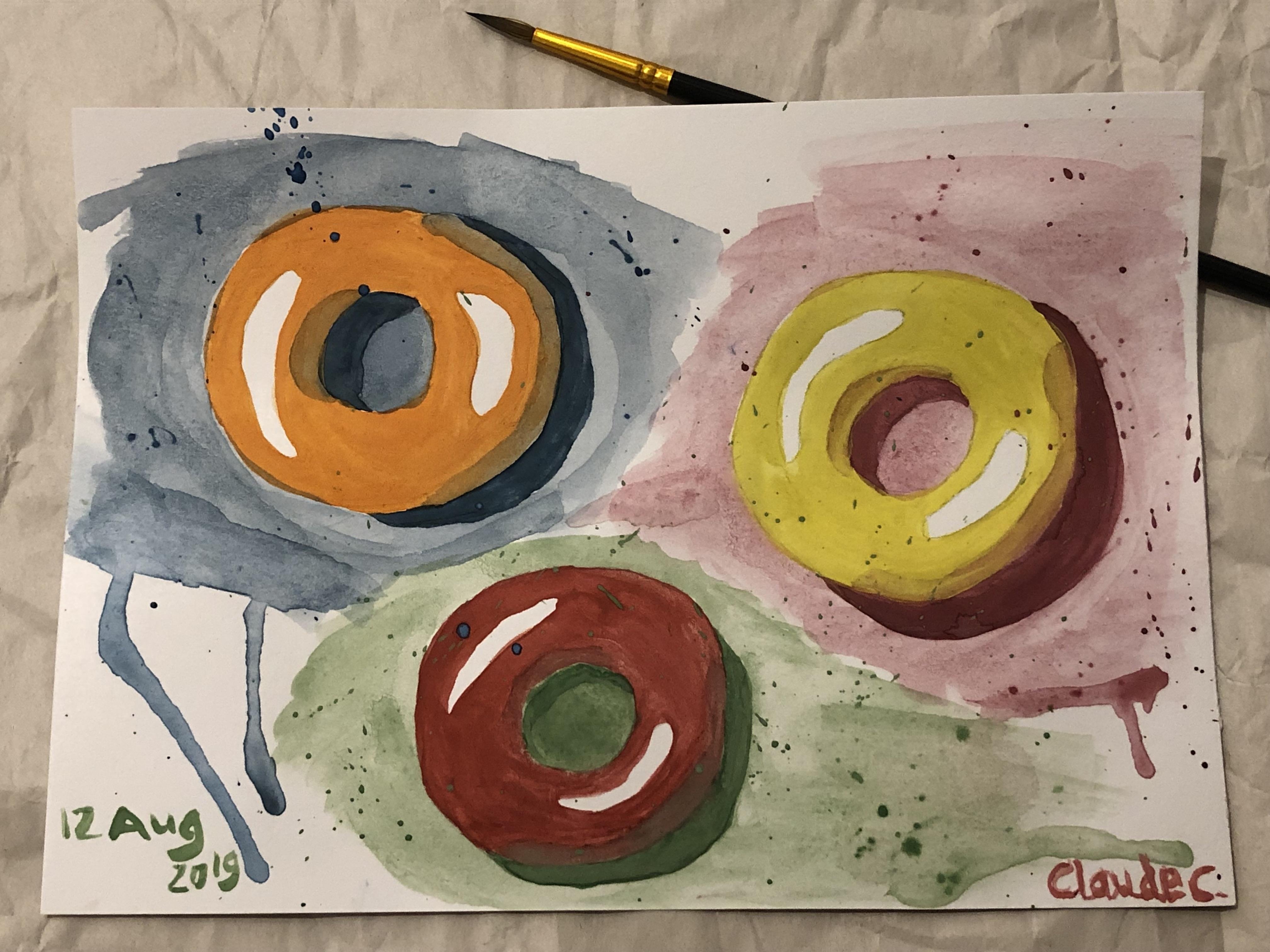 Complementary colors donuts - student project