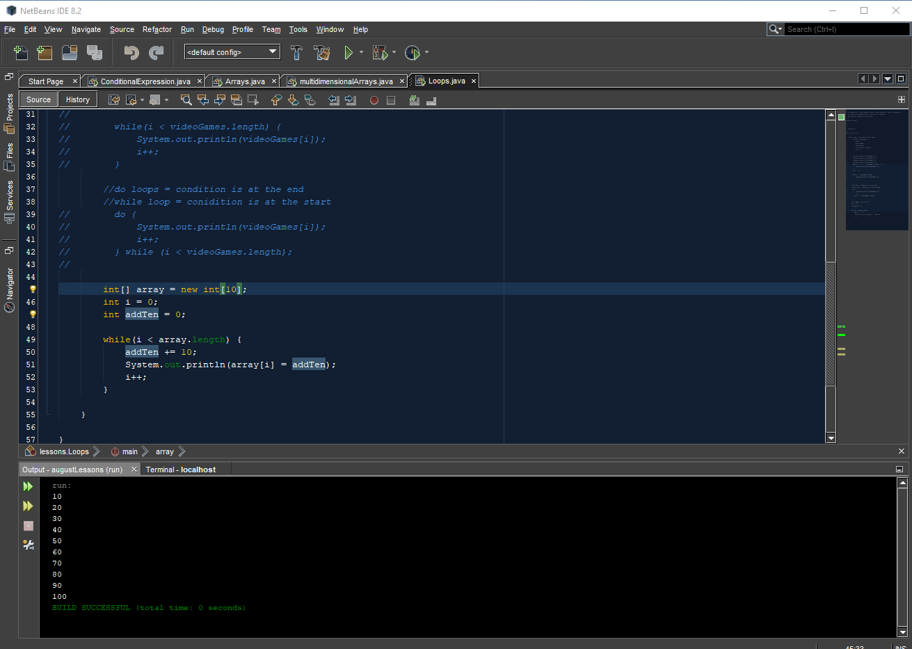 Loop Homework with Array - student project