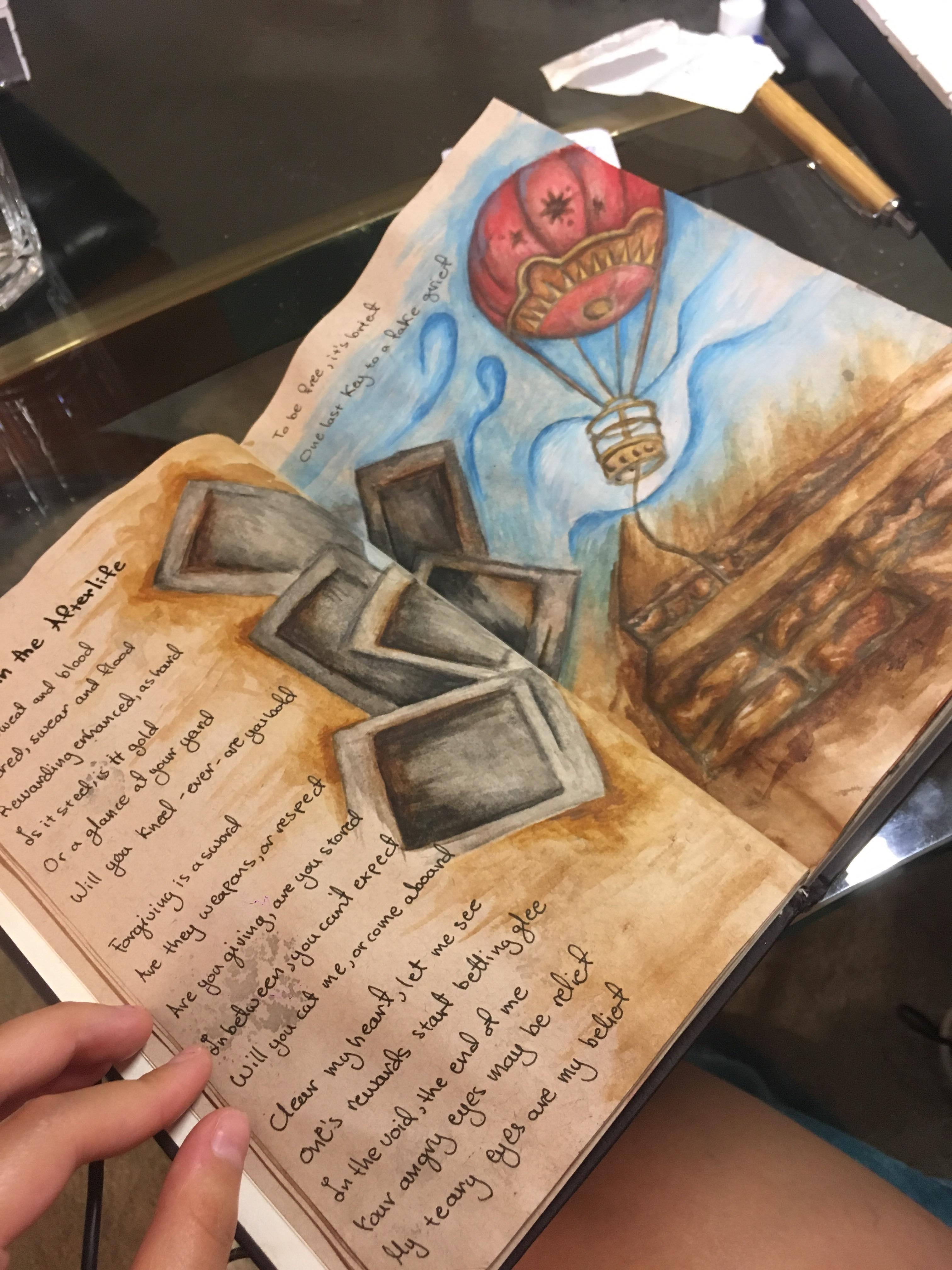 Poetry & Sketches/Watercolor - student project