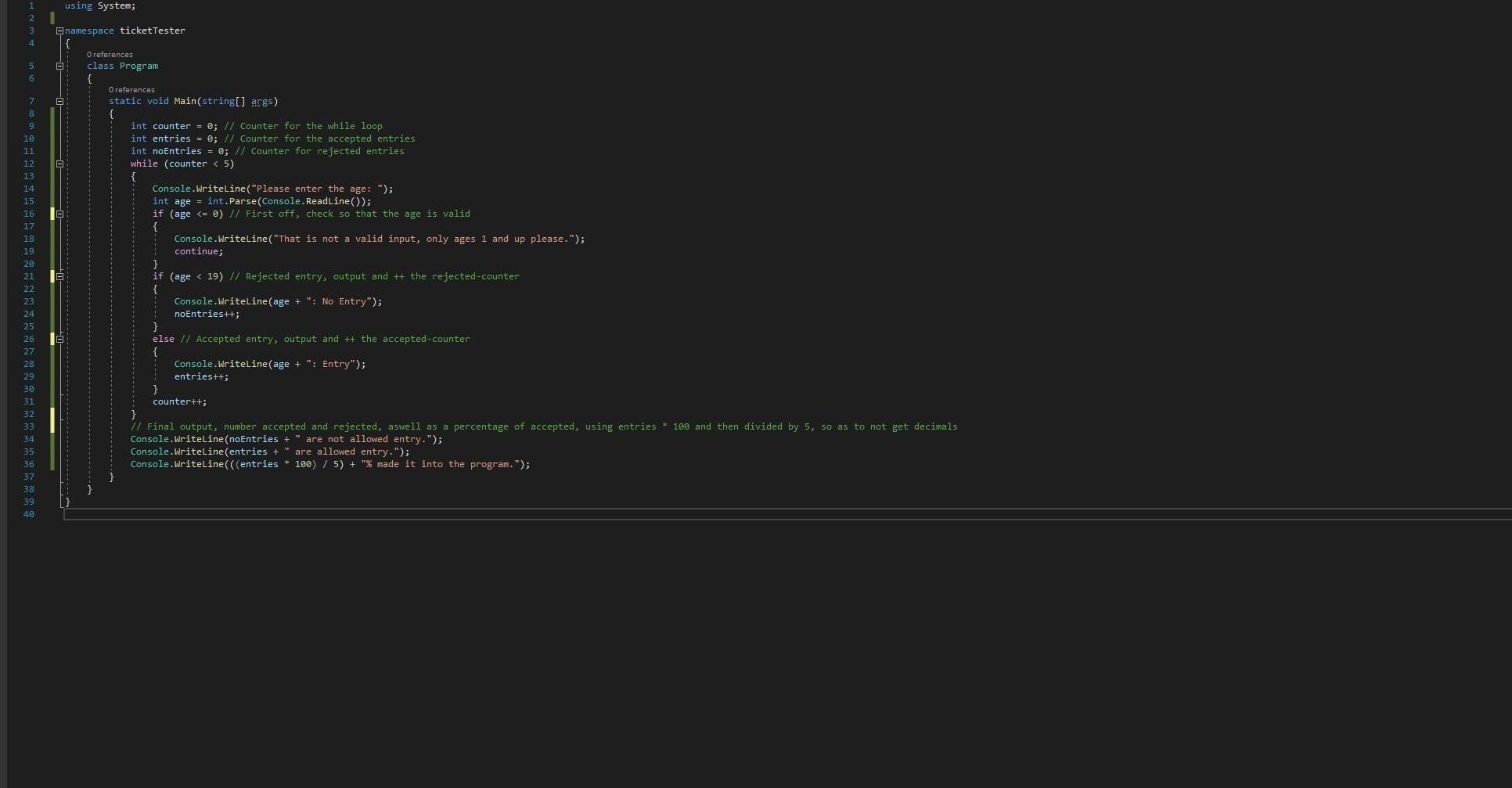 ticketTester - student project