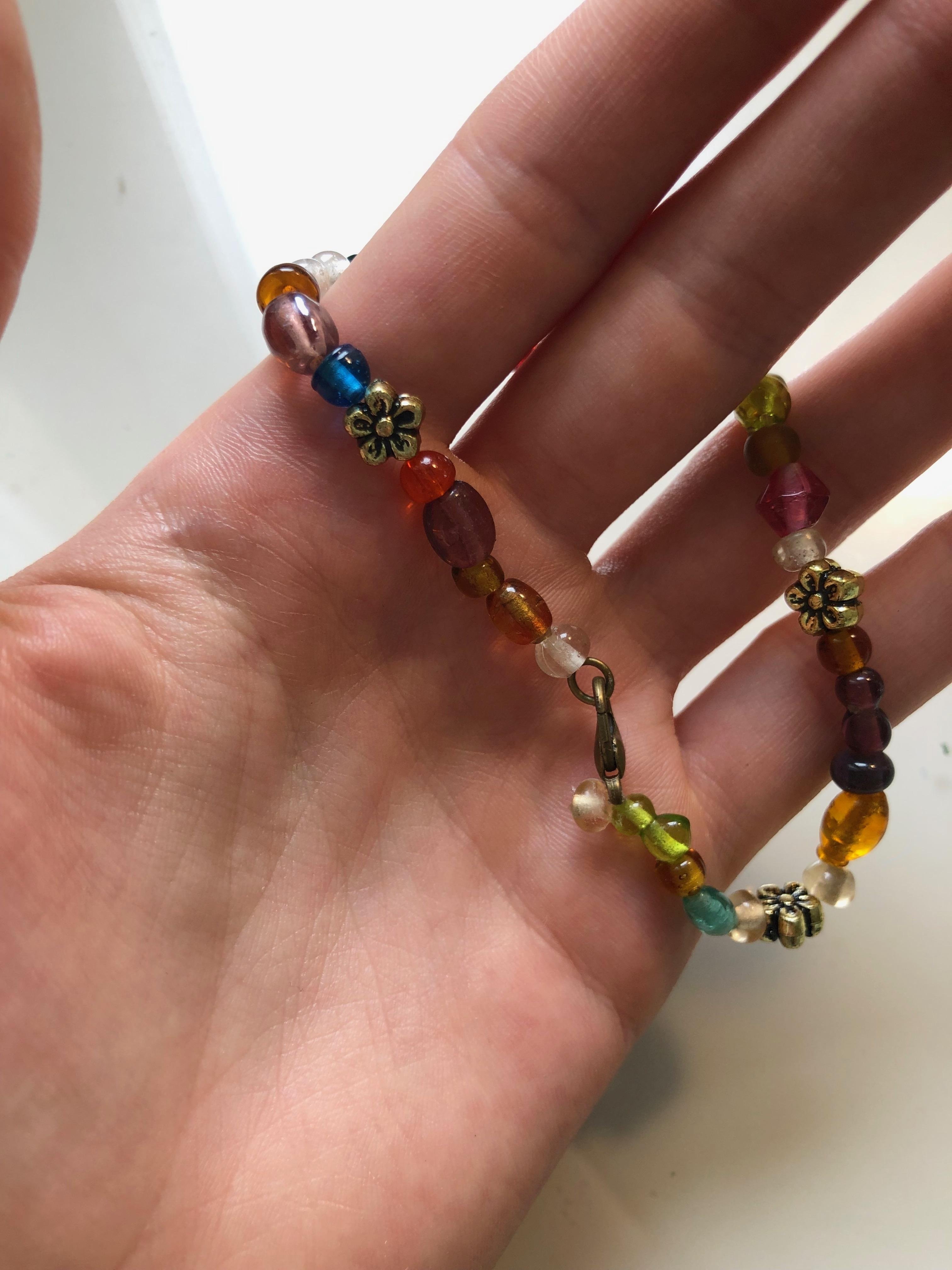 Colourful flower bracelet <3 - student project
