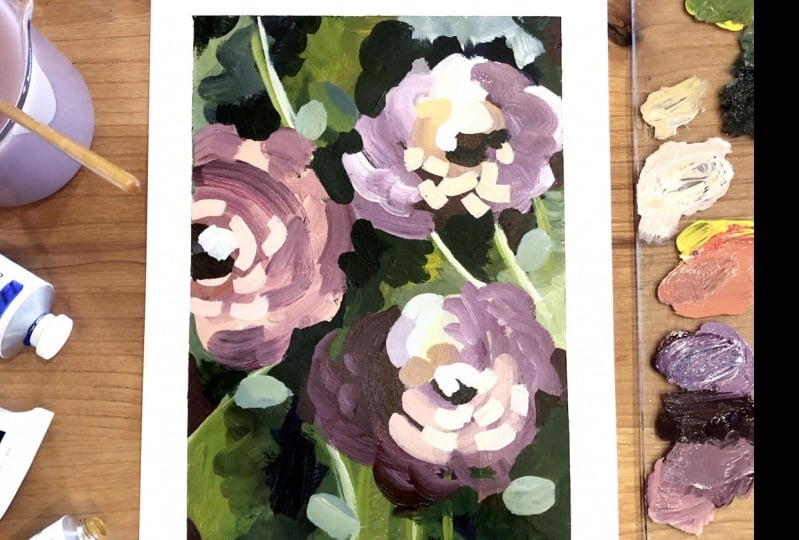 Modern Abstract Flowers for Beginners