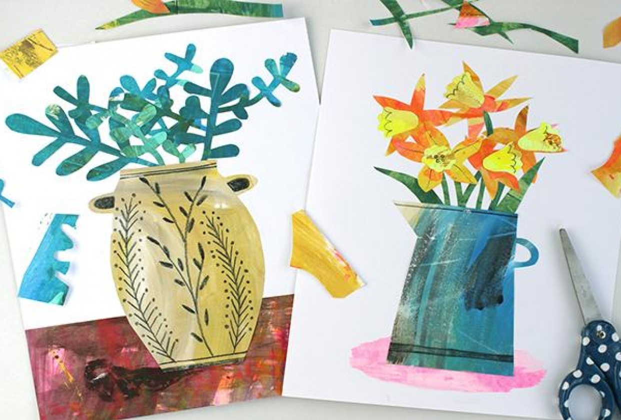 Create your own painted papers - student project