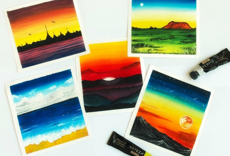 Gouache practice