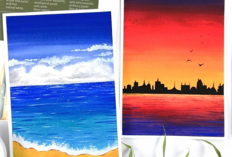Gouache landscapes