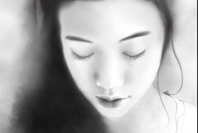 A Realistic Portrait Created in Procreate