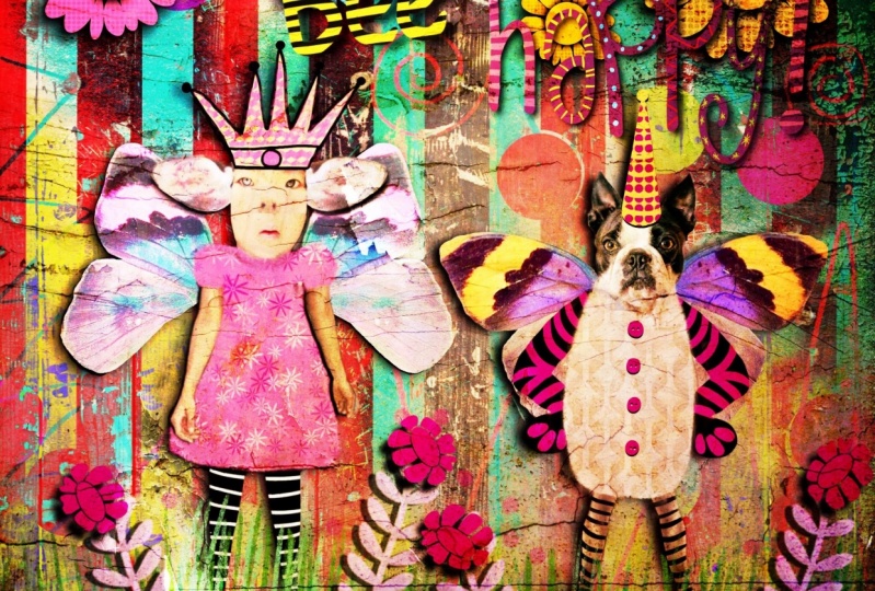 Mixed media collage