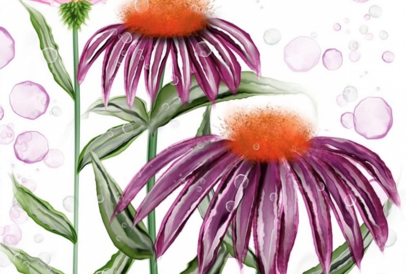 Alcohol ink flower