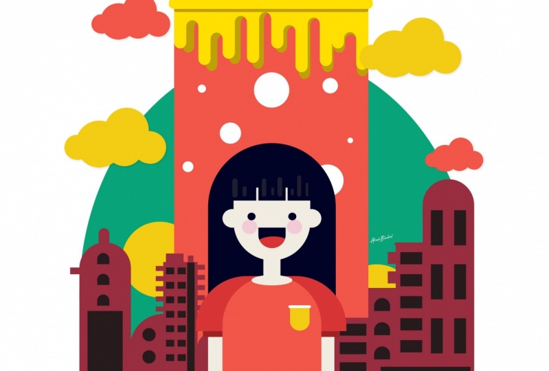 Cute Girl Illustration