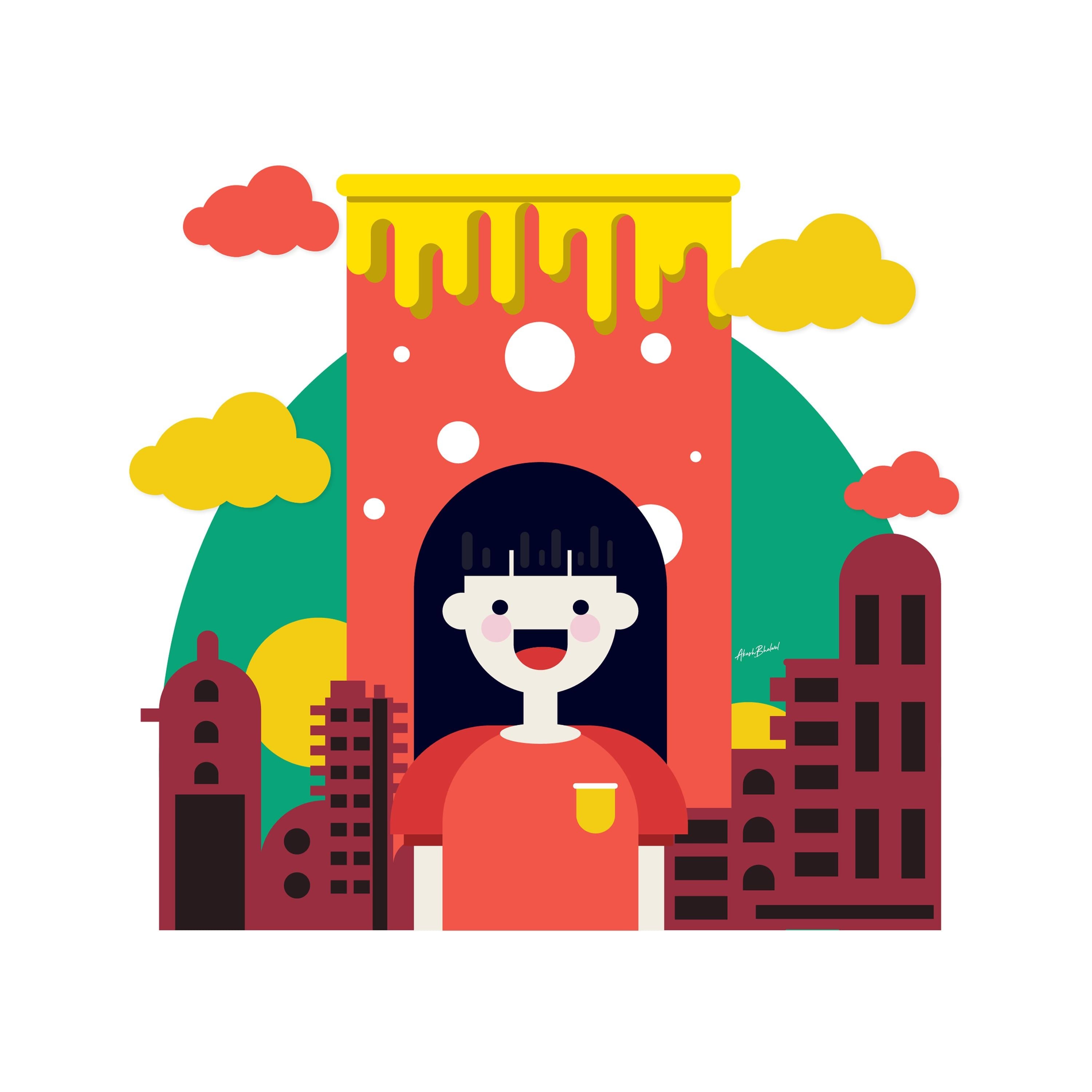 Cute Girl Illustration - student project