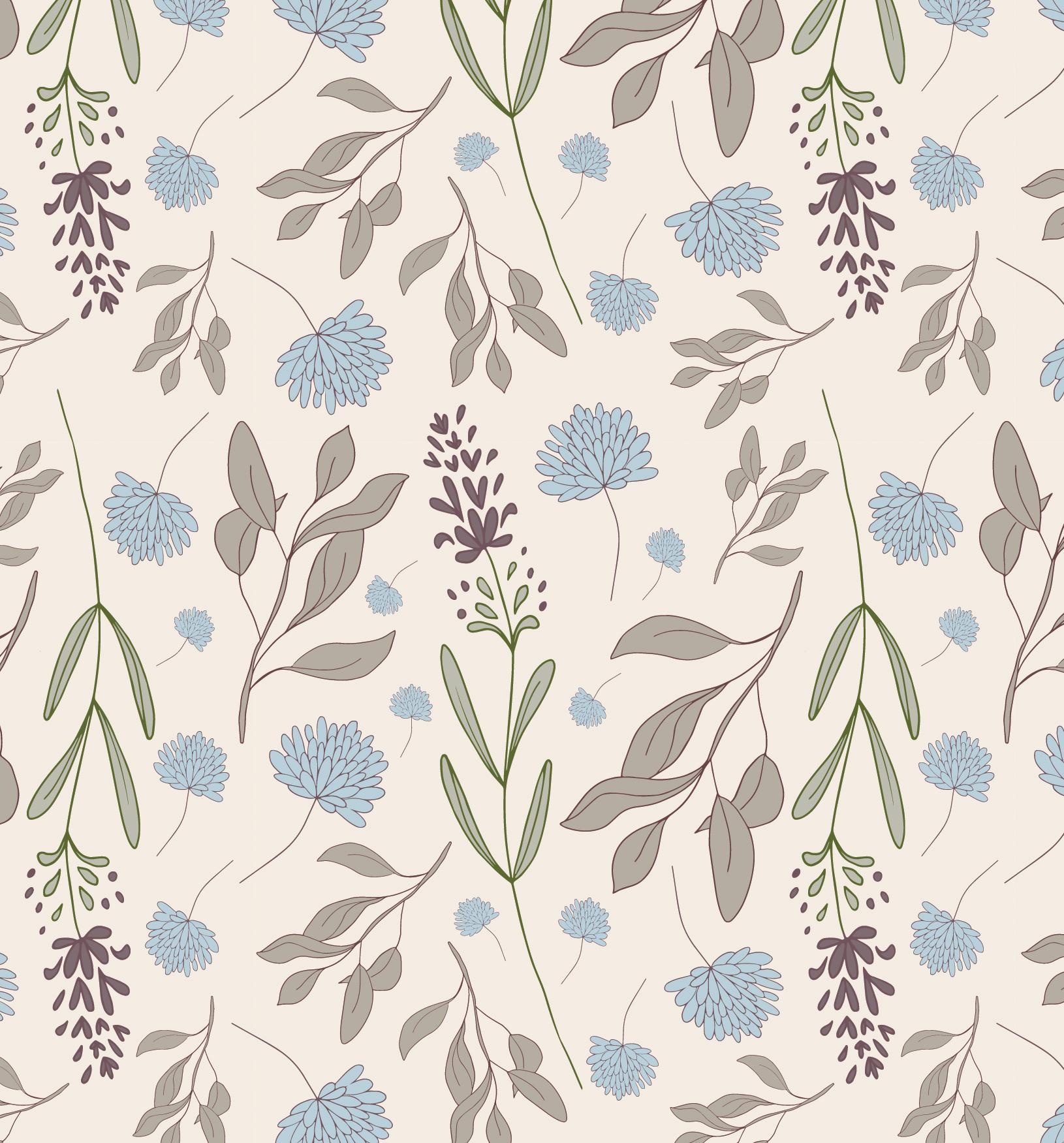 Nicky's Tossed Floral Pattern - student project