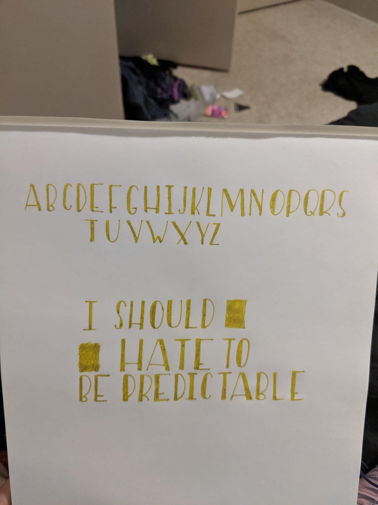 personal alphabet - student project