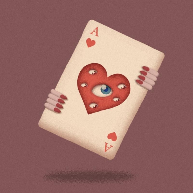 Ace of hearts eyes - student project