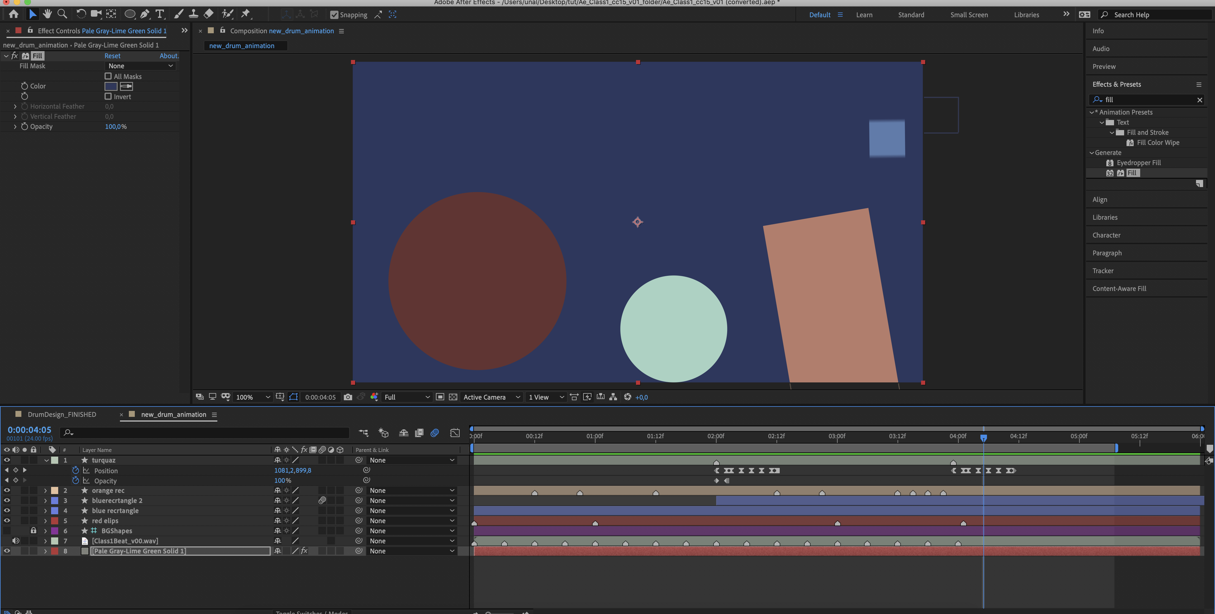 Drums_Animation - student project