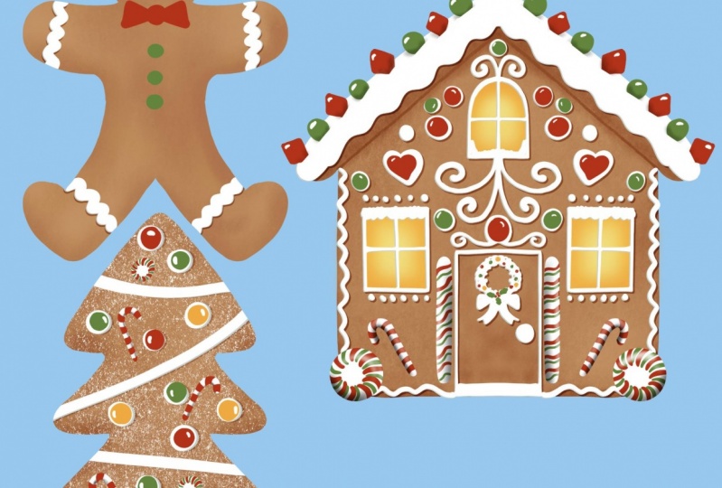 Gingerbread design elements