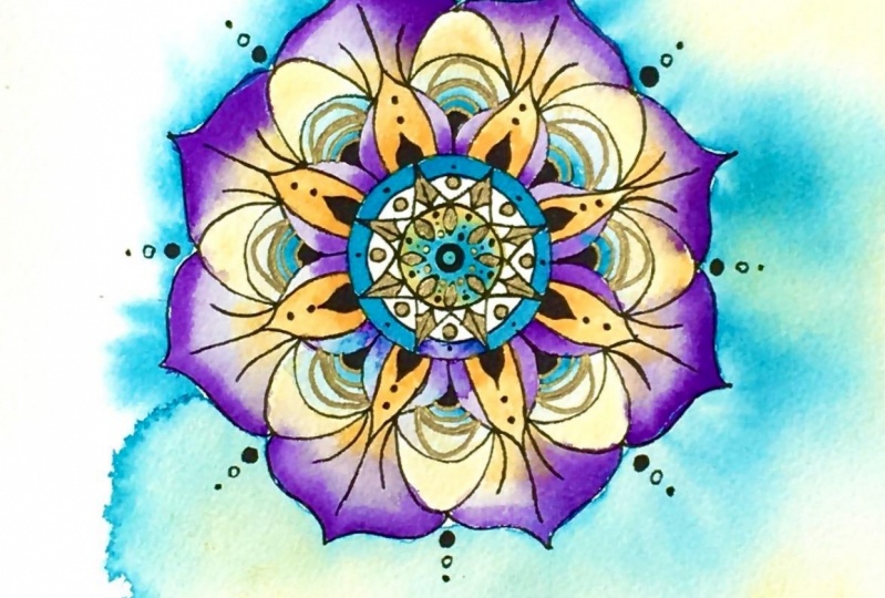 Purple Flower Mandala