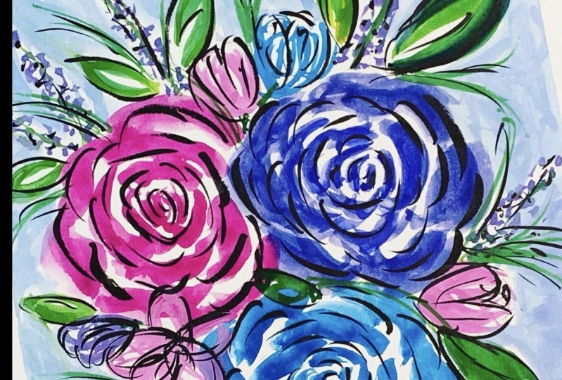Gouache Floral Bouquet