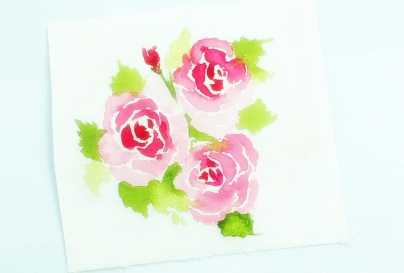 Watercolor roses