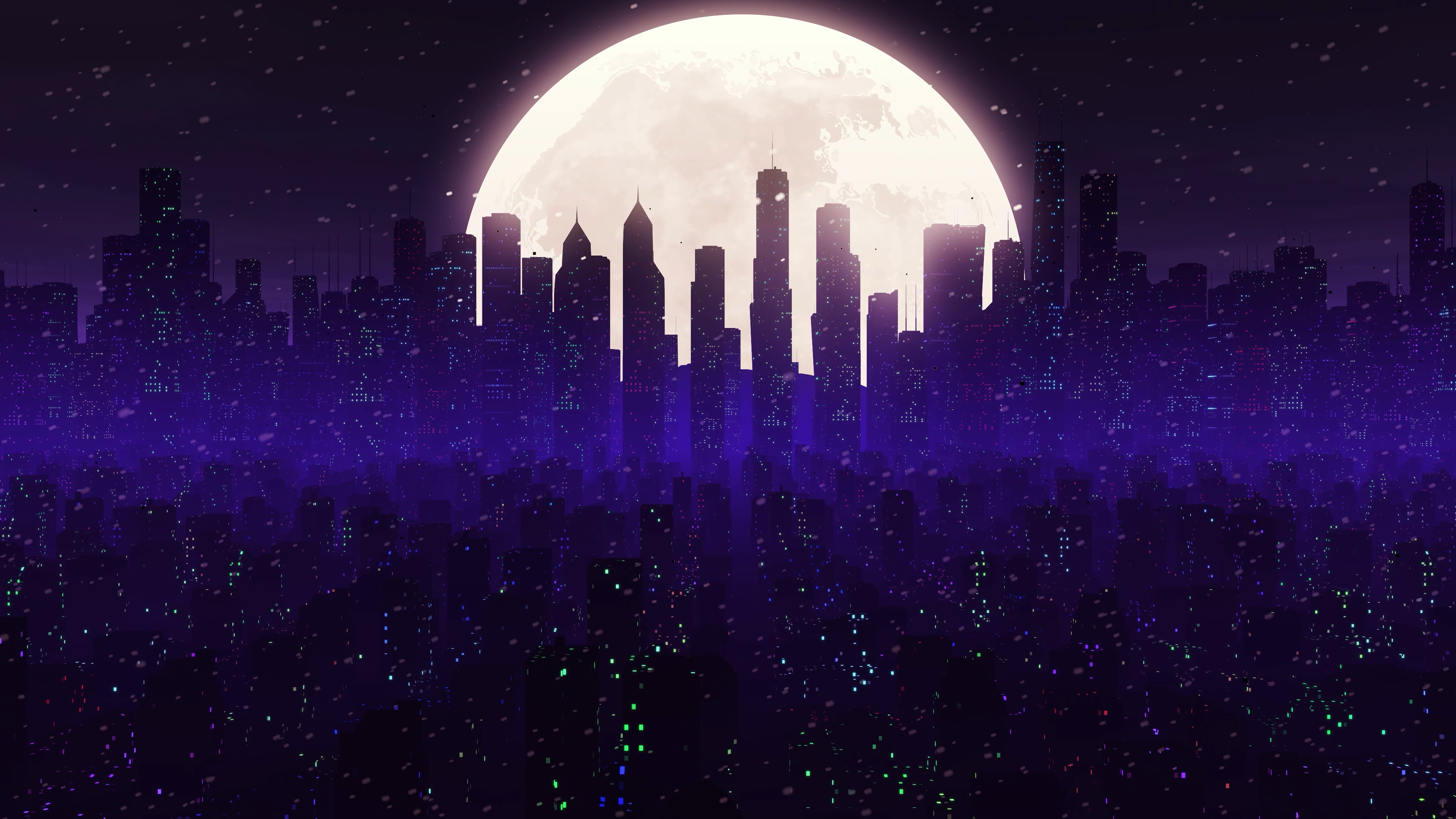 Winter night. - student project