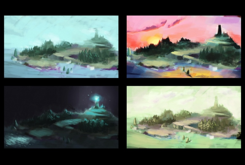 Color and light study: Island
