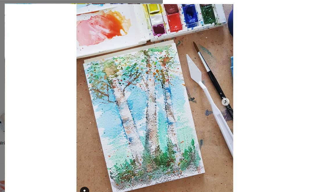 Birch Trees (no Brusho) - Thanks Jessica! - student project